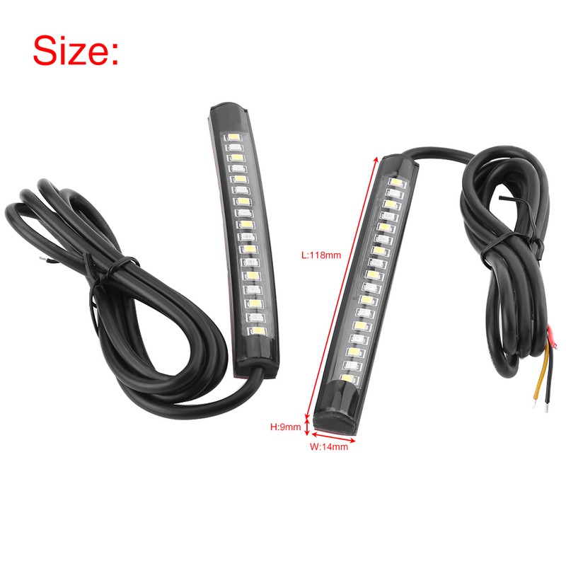 1 Pair Motorcycle Car Flexible 17 SMD LED Tail Light