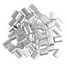 Futheda 50 pcs Aluminum Crimping Loop Sleeve Clips Oval Shaped