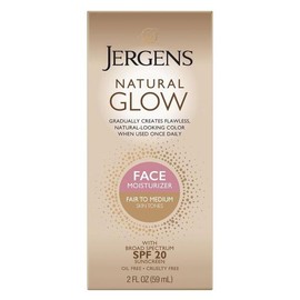 저겐스 내추럴 글로우 데일리 페이셜 모이스처라이저, 페어 투 메드 2온스(59ml) Jergens Natural Glow Daily Facial Moisturizer, Fair to Medium 2 oz (59ml)