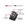 Switian 6Pcs 6-Terminals 3 Position ON/OFF/ON DPDT Boat Rocker Switch