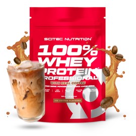 Scitec Nutrition 100% Whey Protein Professional with Extra Additional Amino Acids and Digestive Enzymes, Gluten-Free, 500 g, Ice Coffee