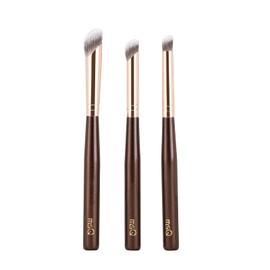 MSQ 3-Piece Gold Plated Concealer Brush, Makeup Brush, Large, Medium, Small, Black Eye Circle, Teardrop Groove, Acne Scars, Spot Makeup Set, Thin and Strong, Conceals Bears, Conceals Stains, High Coverage