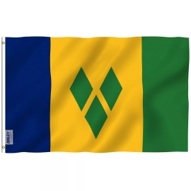 Anley Fly Breeze 3x5 Ft Saint Vincent Flag Saint Vincent and The Grenadines Flag