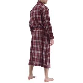 Andrew Scott Mens 2 Pack Long Sleep -Sauna Robe / 100% Cotton Flannel Brush Warm Bathrobe