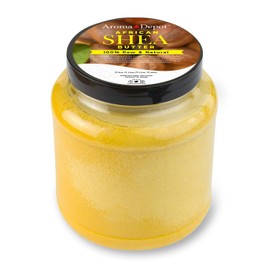 Aroma Depot Raw African Shea Butter 3 lb. Yellow/Gold Grade A 100% Pure Natural Unrefined Fresh Moisturizing, Ideal for Dry and Cracked Skin. It can be used in Body, Hair and Face.