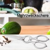 Kitchen Scissors, Multi-Purpose Kitchen Scissors, 20 cm Stainless Steel Multifunctional