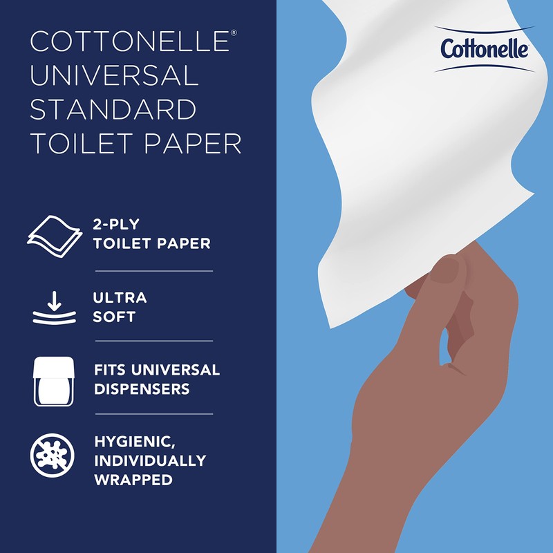 Cottonelle Professional Standard Roll Bulk Toilet Paper (17713), 2-Ply, White