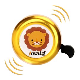 Children's Bicycle Bell with 4 Stickers, Gold Bicycle Accessories Children, 120 dB Mini Loud Bicycle Bell for 22 mm Mountain Bike, Bicycle, Children's Bicycle, Bicycle Bell Children Girls Boys