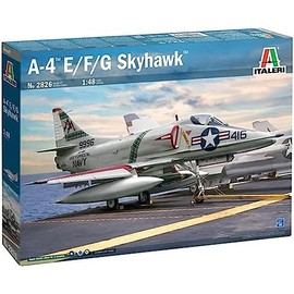 Italeri 2826 A-4E/F/G Skyhawk, 1:48 Scale, Model Kit, Plastic Model Assembly, Model Making, IT2826