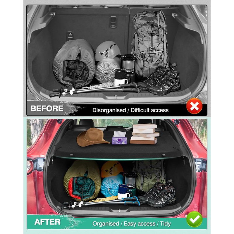 Powerty Cargo Cover for 2020-2025 Mazda CX-30 CX30 Retractable Trunk