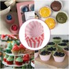sourcing map 100 Count Cupcake Liners Red Stripe Cupcake Cups