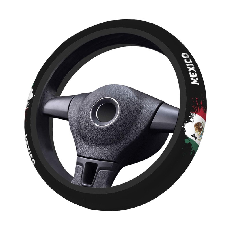 Mexico Flag Steering Wheel Cover Universal 15 Inch Car Accessories