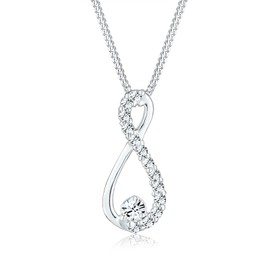 Elli Women's Necklace Infinity Pendant Elegant with Crystals, Crystal, Crystal