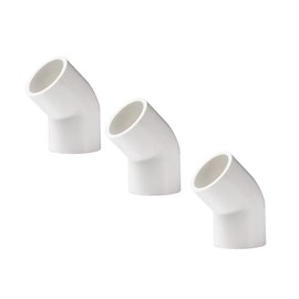BOZONLI 40mm PVC Water Pipe Fitting 45 Degree Elbow Coupling Connector Adapter 3 Pcs