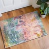 Rugshop Contemporary Distressed Abstract Washable Non Slip Area Rug 2'