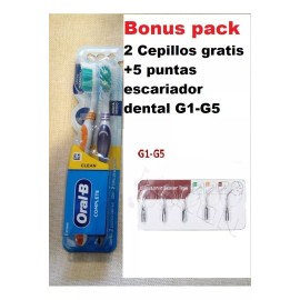 bonus pack Cepillo Dientes + 5 Puntas Escariador Dental G1g5