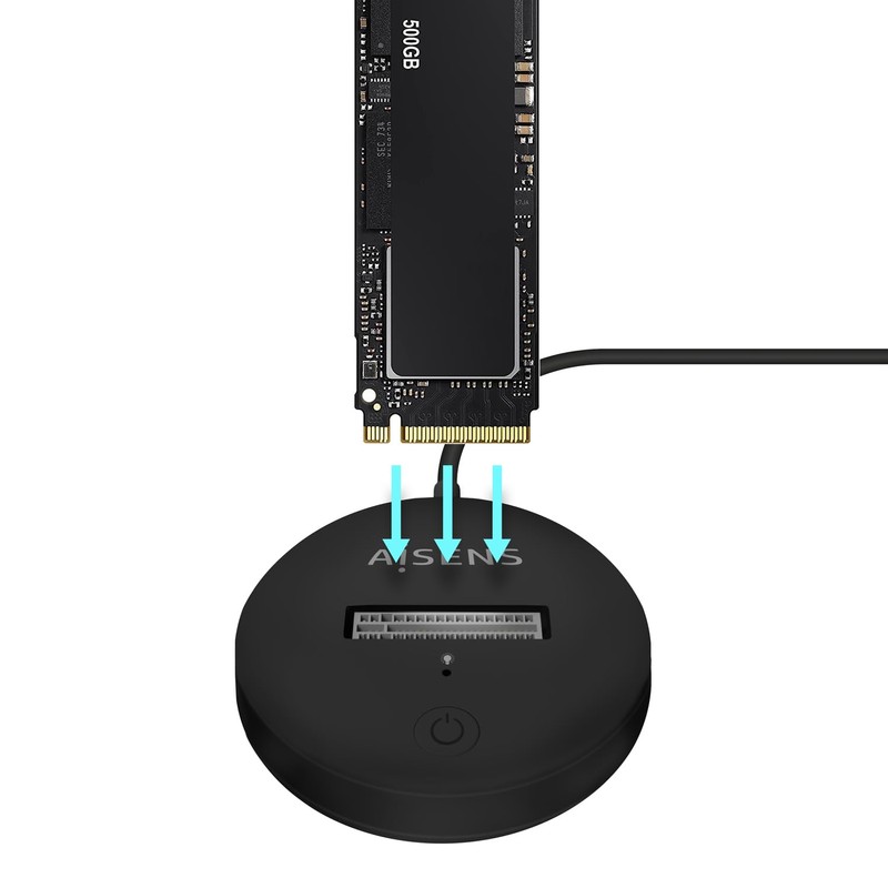 AISENS USB-C Dock M.2 (NGFF) ASUC-M2D013-BK SATA/NVMe to USB3.1 Gen2,
