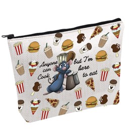 Remy Quote Gift Anyone Can Cook Quote Makeup Bag Pixar Ratatouille Gift Remy Inspired Zipper Pouch Mouse Chef Cosmetic Bag (Anyone can Cook UK)