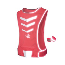 247 Viz Mesh Extra Reflective Vest with Inside Pocket - High Visibility Running Gear Safety Vest with Straps for Men, Women & Kids, Night Running, Walking, Cycling