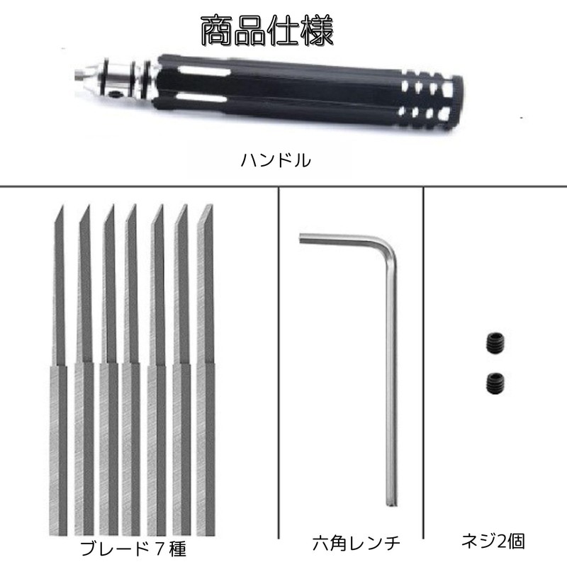 GeneX Sujibori Chisel Plastic Model Set of 7 Gaskets Gunpla