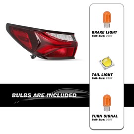 SOCKIR Fit for 2019-2022 Chevy Blazer LED Tail Light Assembly Replacement Outer Rear Taillight OE Direct Brake Tail Lamp LH (Left Driver Side)