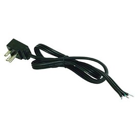 Eastman 3-Prong Dishwasher Power Cord, Angle Plug, 15 Amps, 6 Foot Long, Vinyl Black, 69020