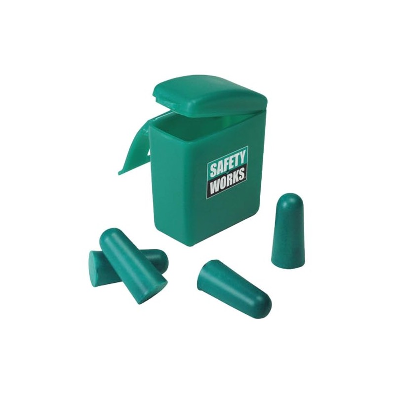 Safety Works 818074 Foam Ear Plugs with Case, 2-Pair