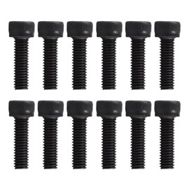 Vroxdrez Bicycle Screws Set of 12 M5 x 18 mm Stem Screws - Tab Holder Screws Taper Head for MTB City Bike (Black)