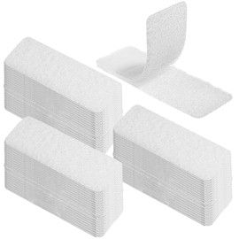 COMNICO 24 Sets Klettband Selbstklebend Extra Stark Doppelseitig Klebende mit Klettverschluss Doppelseitige Klebestreifen with Kleberücken für Schule Klassenzimmer Büro (Weiß)