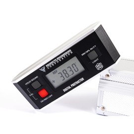 Digital Inclinometer, 360° Protractor Angle Finder Level, Magnetic V-Groove Base Protractor with Large Backlit LCD Display, High-Precision Meter Tool for Machining, Woodworking & Construction