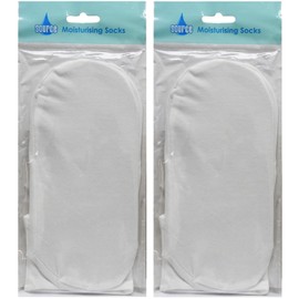 Source Healthcare Cotton Moisturising Cream Retainer Super Soft Overnight Socks, 2 Pairs