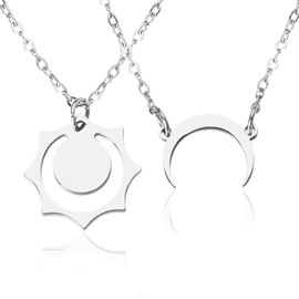 yaozeio Sun and Moon Necklaces for Women Men Couples Anniversary Valentines Gifts for Husband Wife Boyfriend Birthday Gift for Best Friend Bff Sister Besties Him and Her Necklaces for 2