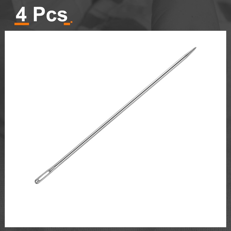 sourcing map 4pcs Upholstery Needles 3mm Diameter 150mm (5.91") Extra