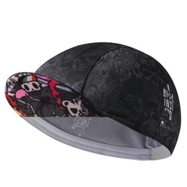 BikingBros Black Cycling Cap - Polyester Funny Cycling Hat-Under Helmet - Cycling Helmet Liner Breathable&Sweat Uptake