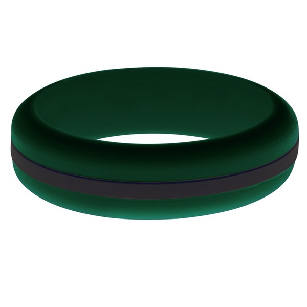 FLEX Ring - Womens Mens Dark Green Silicone Ring - Changeable Color Bands - Many Colors - Safe, Durable, Everyday Wear Wedding Band - 1 Ring - Sizes 4-16