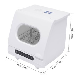 Portable Countertop Dishwashers Tabletop Small Dishwasher with 5l Built-In Water Tank 5 Intelligent Washing Functions 360° Rotating Spray 161.6℉ High Working Temperature (Style 1)