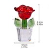 MYDILI K9 Crystal Red Rose Lotus Crystal Flower Figurine Birthday