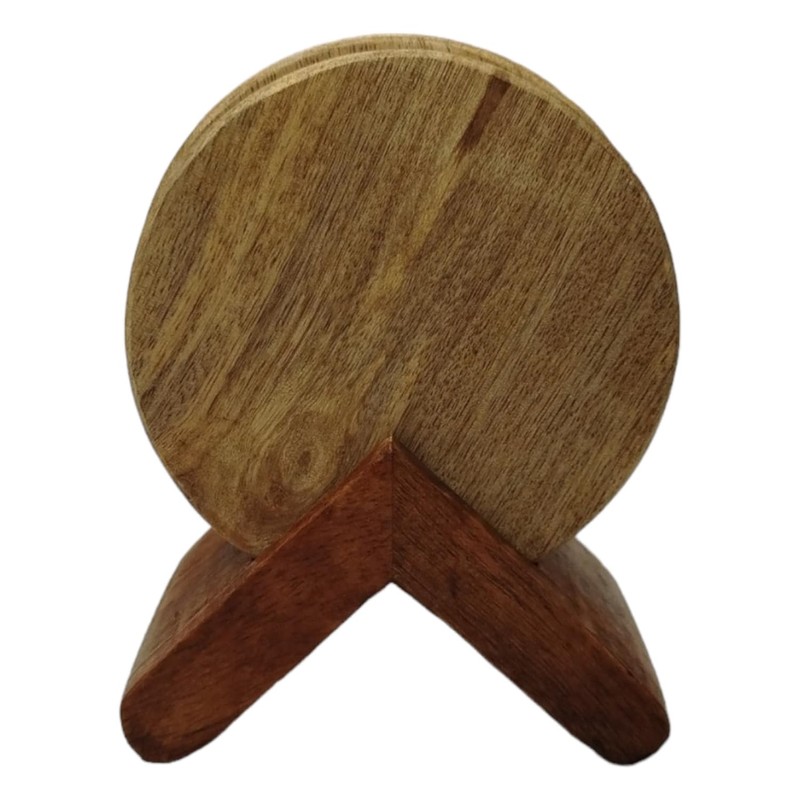 Set of 6 Mango Coasters with Holder