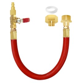 Joywayus Brass Winterize Blowout Adapter Kit Air Quick Connect to 3/4" GHT Thread with Hose and Ball Valve Fitting