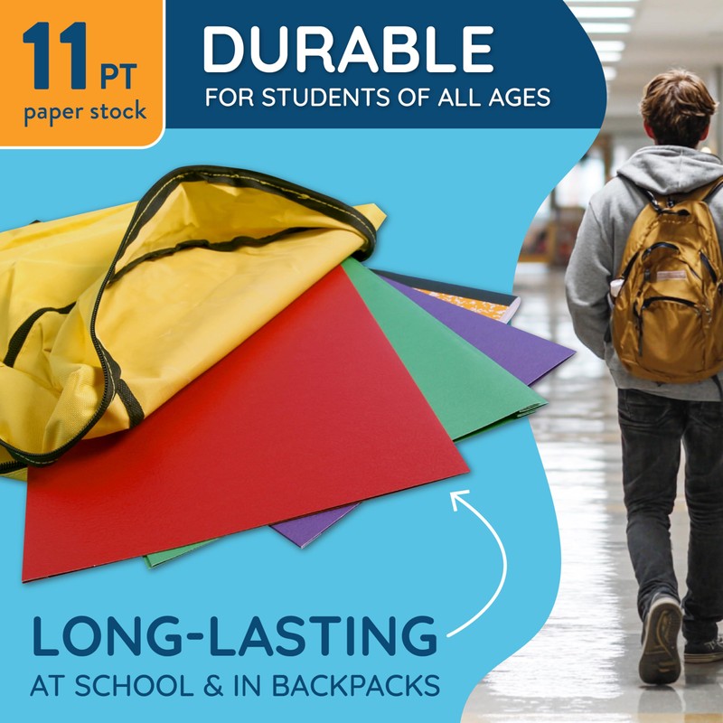 Blue Folders with Prongs, Blue Folders with Pockets and Prongs,