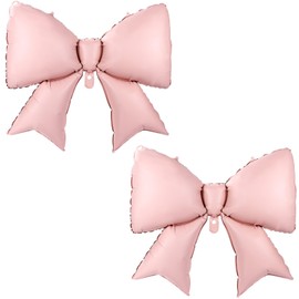 2pcs Large Bow Balloons, Bow Themed Party Decorations Elegant Coquette Balloons for Coquette Birthday Wedding Engagement Party Decoration (pink)