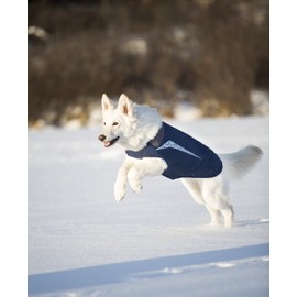 RC Pet Products Cascade Jacket Fleece Lined Water Resistant Dog Coat, Size 30, Estate Blue