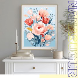 NANASUGUR Paint by Numbers for Adults Children Beginners, Paint by Numbers Kit DIY Oil Painting by Numbers Kit Home Decor Gift(Unframed 40 x 50 cm)