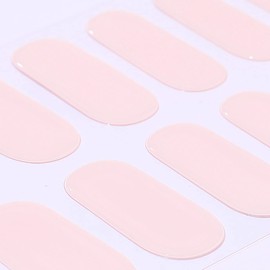 ACROIN Semi Cured Gel Nail Strips Nail Wraps 20 Stickers, Works with Nail Lamps, Salon-Quality, Long Lasting, Easy to Apply & Remove, Includes Cleaning Pad, Nail File, Wooden Stick - Blush