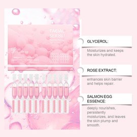 Sérum En Ampolla Hidratante, Fórmula Refrescante Que Suaviza, Cierra Poros Y Tonifica, Ideal Para Todo Tipo De Piel, Uso Diario En Dosis Individuales