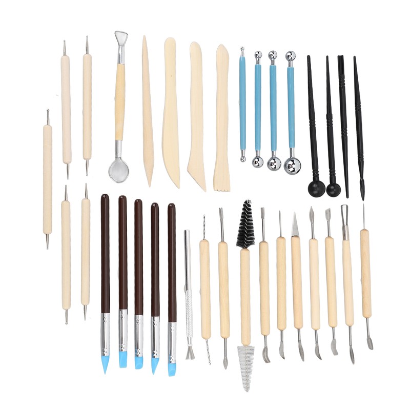 36Pcs Pottery Clay Sculpting Tools Kit Set Ceramic Carving Sculpting