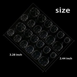 Allstarry 288pcs (12 Sheets) Adhesive Tabs Waterproof Breathable Glue Tabs Double-Sided Nail Jelly Sticker Super Sticky Fake Nail Glue Stickers Transparent Flexible for Manicure