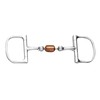 Korsteel Stainless Steel Copper Roller Mouth Dee Ring Snaffle Bit,