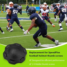 Football Helmet Thumb Screws and Chinstrap w/Screws and T-Nuts Compatible with Riddell SpeedFlex, Keep for Speedflex Youth Football Helmet Chinstrap Stabilization System to Reduce Head Injury 2 Pack