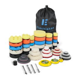 72PCS Drill Polishing Buffing Pads Kit for Dremel Buffer Polisher Attachment, 1/2/3 Inch Car Polishing Detailing Wheels for Air Polisher Cordless Sander, Headlights Restoration Pad for Waxing Cleaning